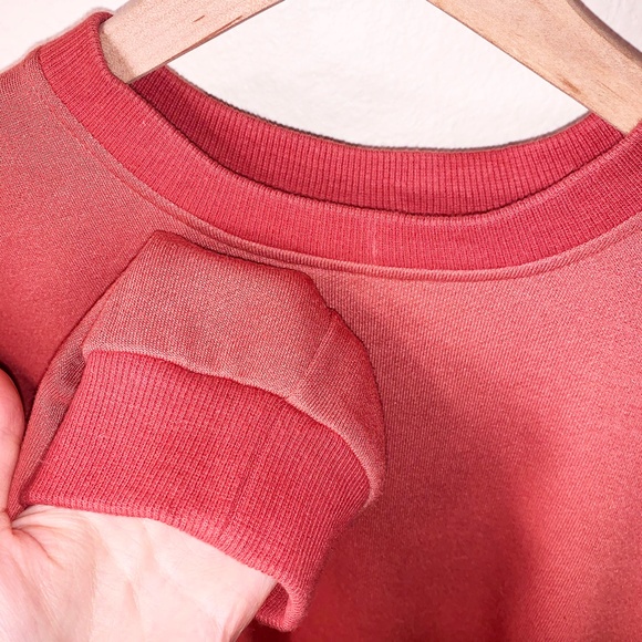 Lumiere (NWOT) Dark Orange Red Eyelets Sweatshirt - Picture 3 of 7